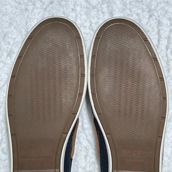 Sperry Womens Blue Perforated Leather SlipOn Casual Loafer Boat DeckShoes SZ 8.5 - Picture 8 of 10